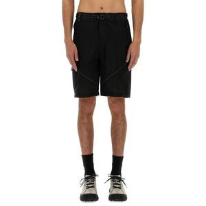 AND WANDER Technical Cargo Shorts Men BLACK Pants
